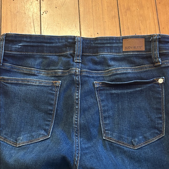Judy Blue Straight Leg Jeans Dark Wash High Rise Boutique Denim - Picture 5 of 5